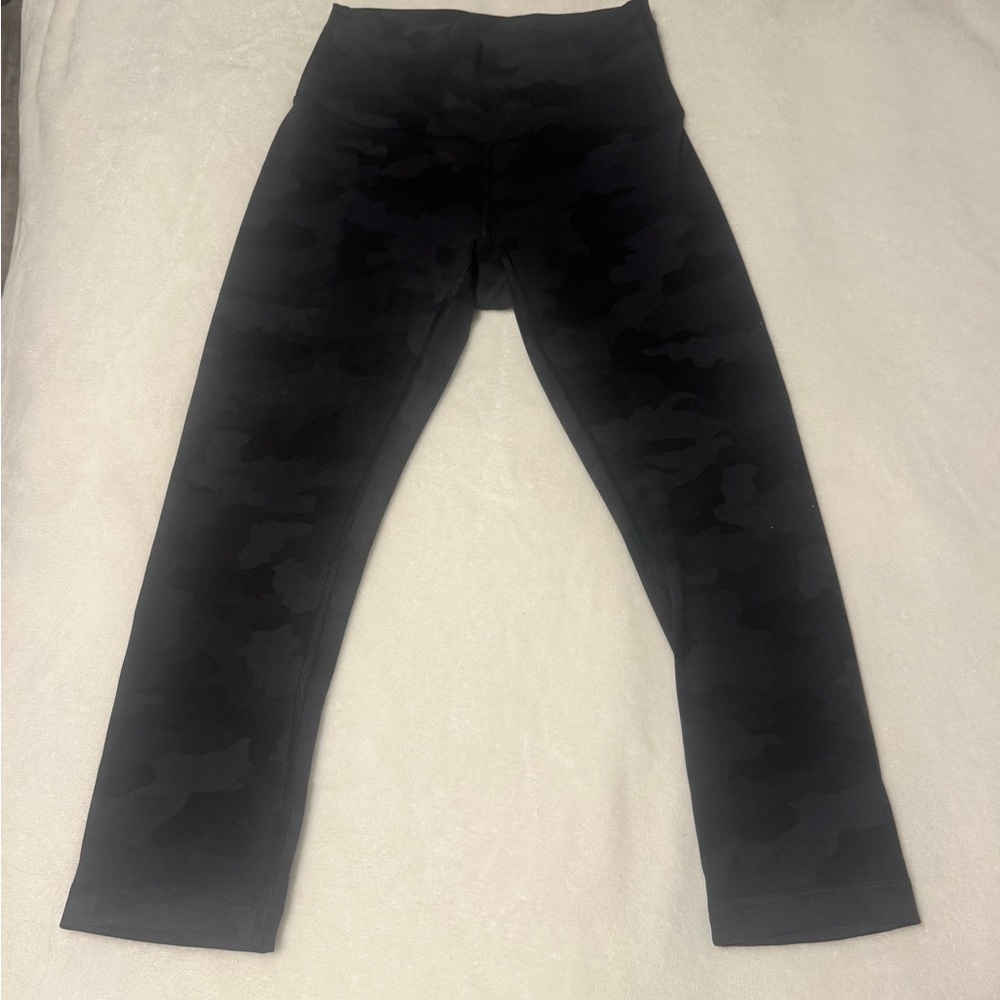 Lululemon Athletica Black Camouflage Leggings